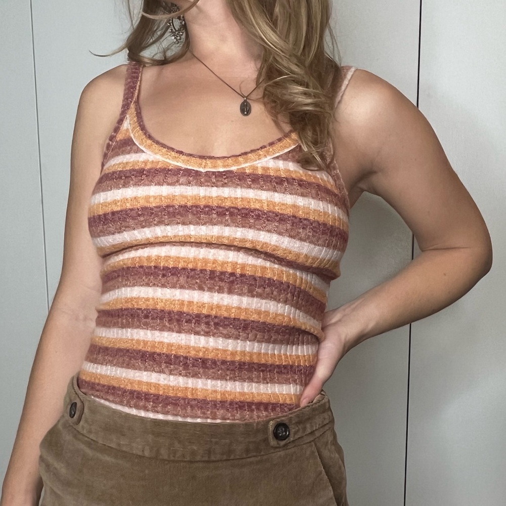 American Eagle striped sweater tank top